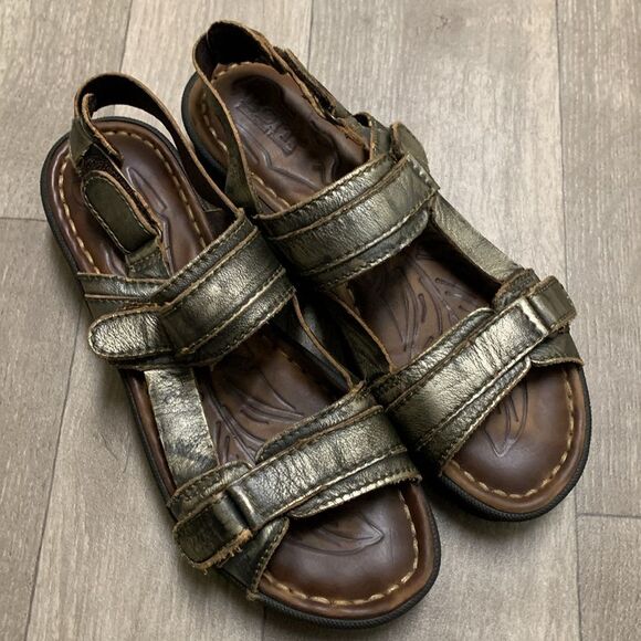 Womens BORN Neda Metallic Leather‎ Chunky Platform Strap Sandals - Picture 3 of 7